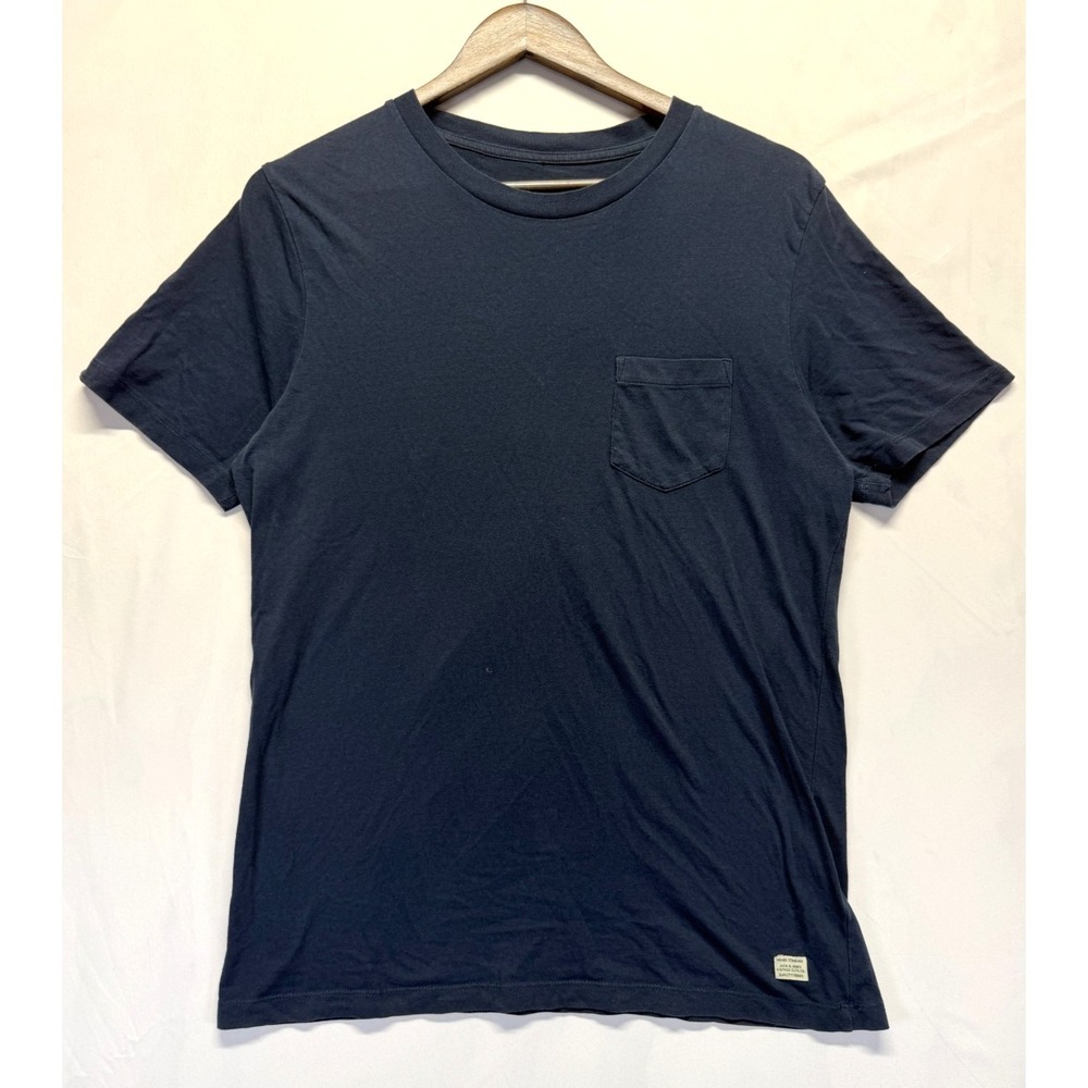 Jack & Jones Vintage T Shirt Unisex Medium Navy Blue Patch Logo Outdoor Casual